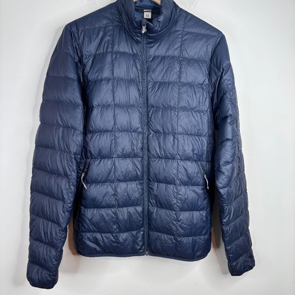 REI CO OP Down Puffer Jacket Men S Navy Quilted Lightweight Outdoor Packable 650 - Picture 1 of 12
